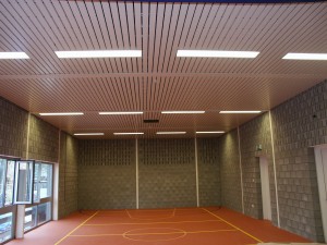 A heated or cooled strip ceiling (2)